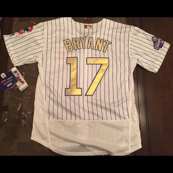 kris bryant gold jersey